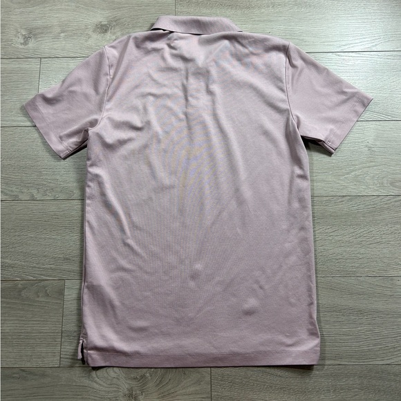 Theory Pink Button Front Polo Short Sleeve Shirt - Picture 3 of 8